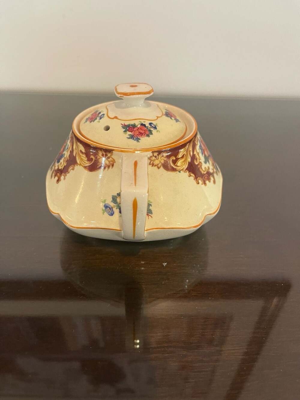Vintage Crown Ducal Ware Floral Lidded Sugar Bowl Made in England - Picture 2 of 7